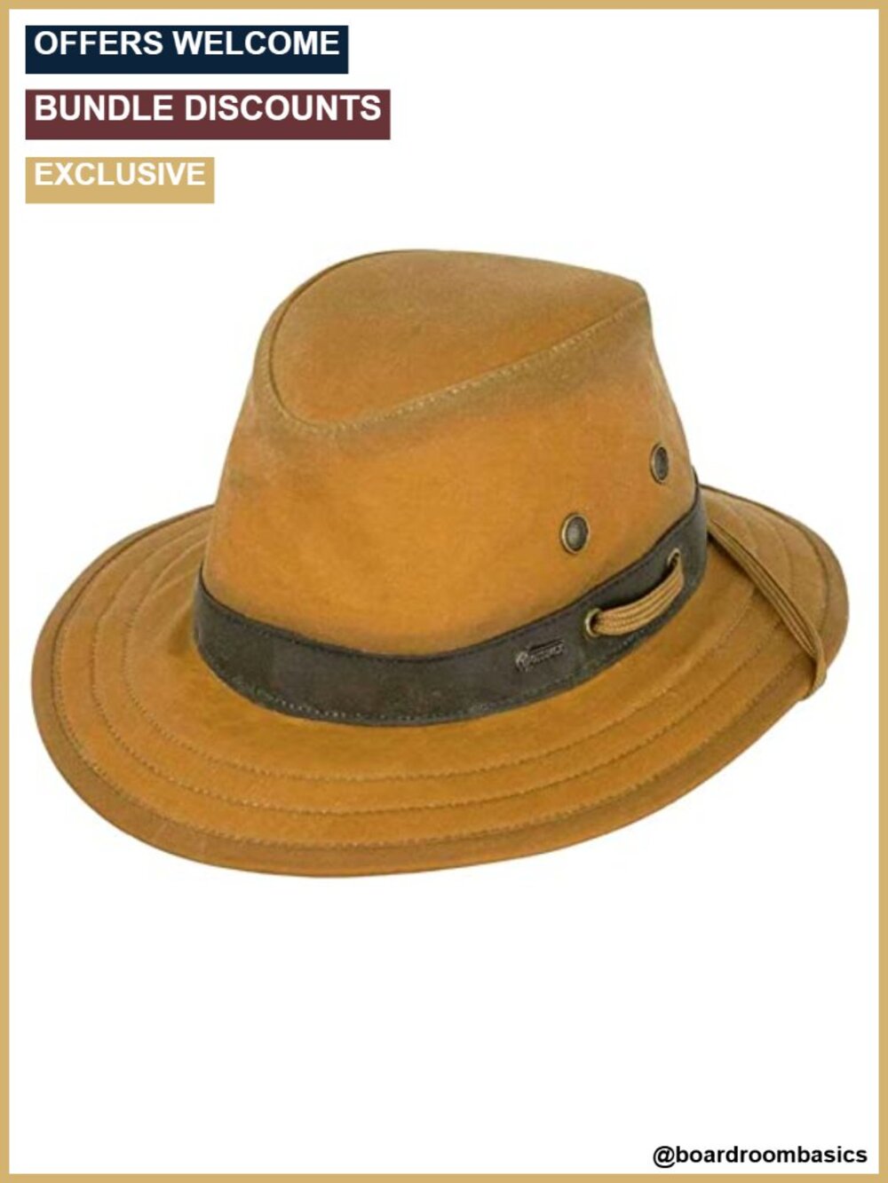 Crushable Oilskin Cowboy Hat UPF 50+ Water Resistant Unisex